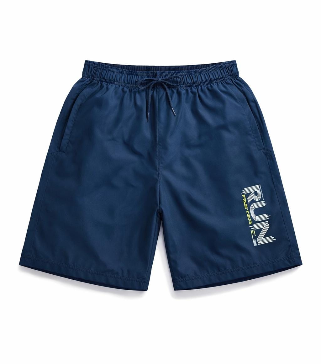 Men’s Dark Navy Blue Sports Shorts with Drawstring | Lightweight Quick Dry Casual Gym Shorts