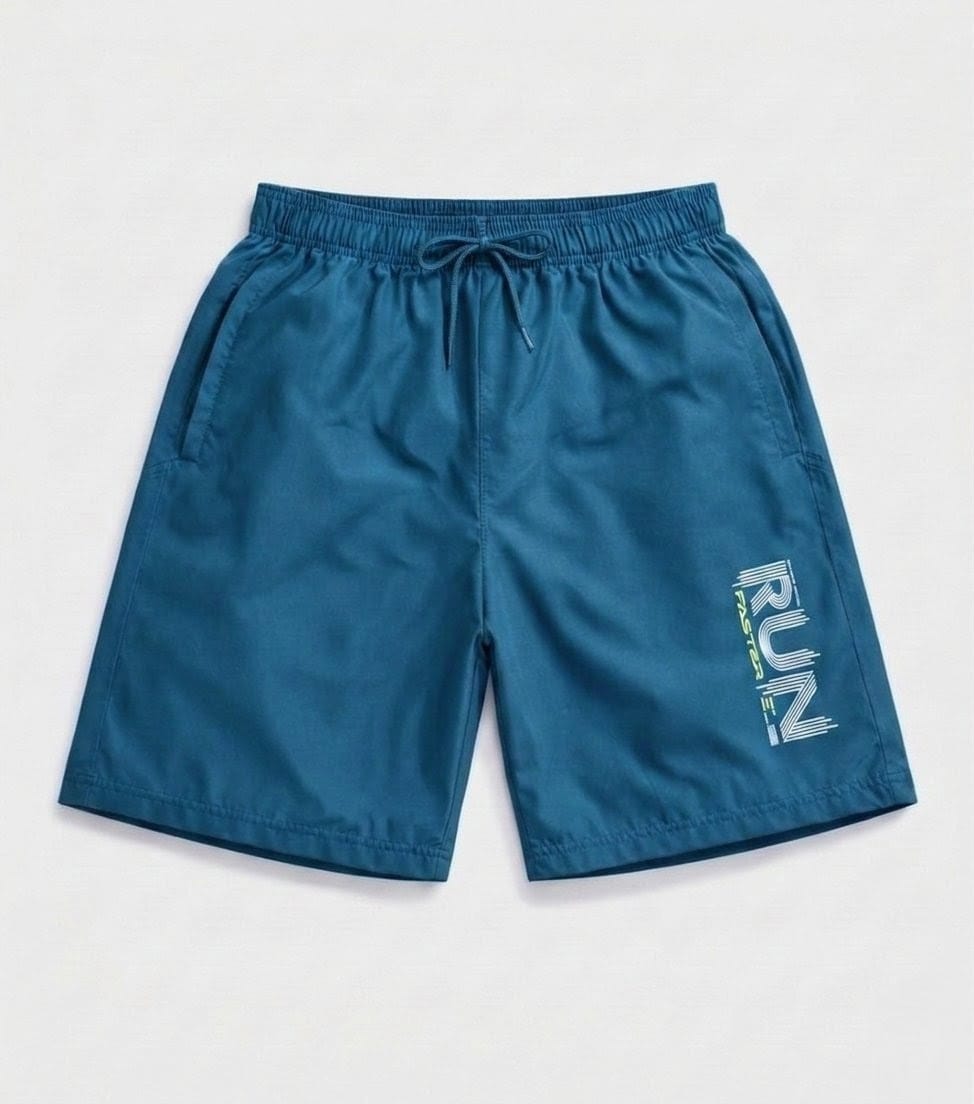 Men’s Teal Blue Athletic Shorts with Drawstring | Comfortable Lightweight Activewear Shorts