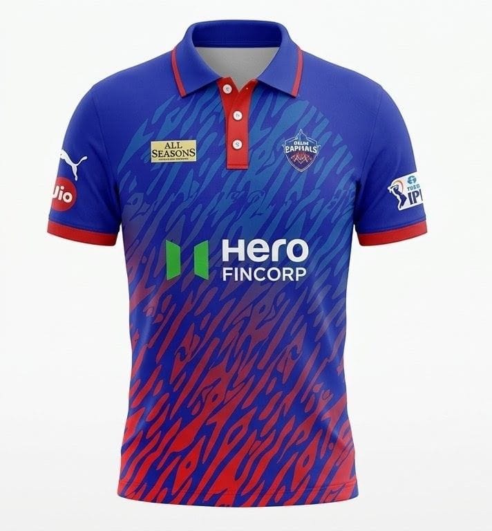 Premium Cricket Polo Jersey – Blue Red Dry Fit Sports T-Shirt