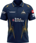 Navy Blue Lightning Cricket Jersey – Premium Dry Fit Sports T-Shirt for Men
