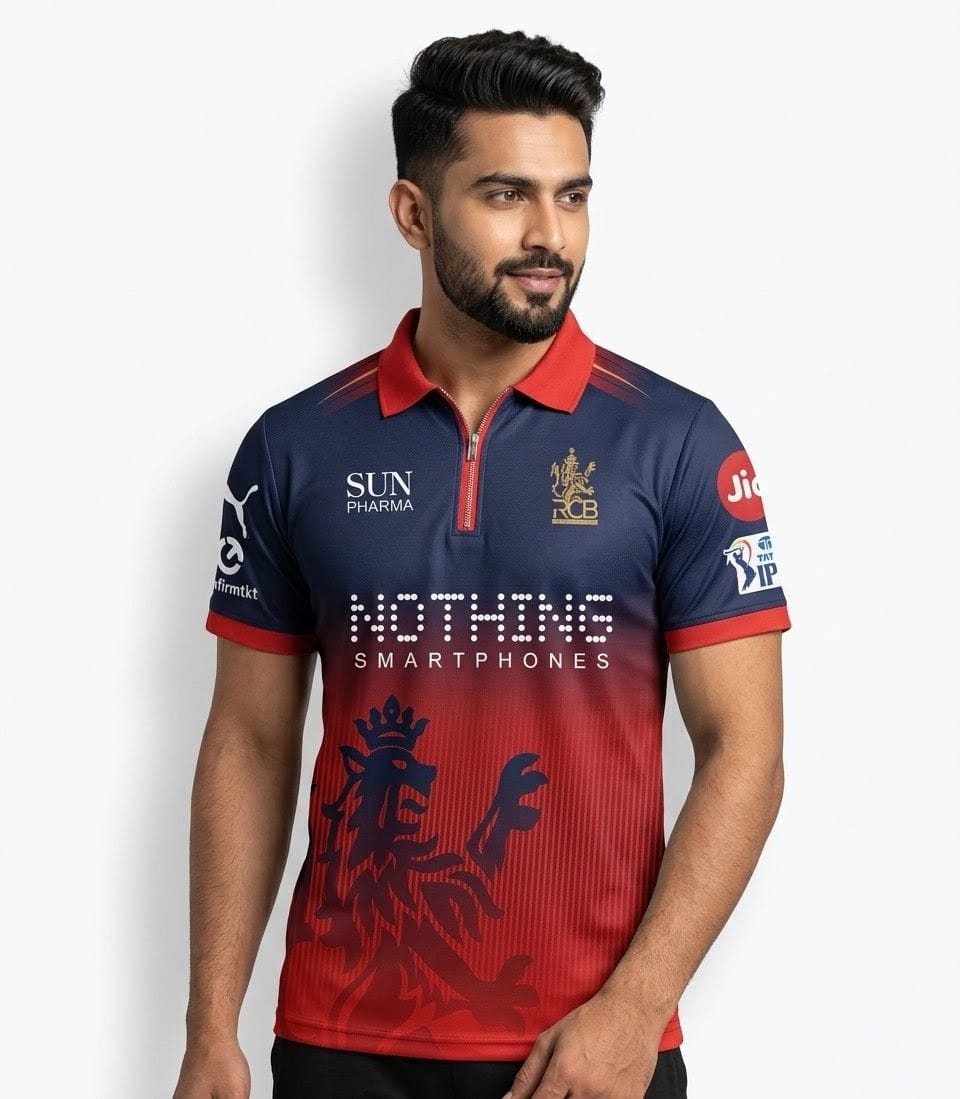 Navy Red Cricket Jersey – Premium Dry Fit Sports T-Shirt for Men