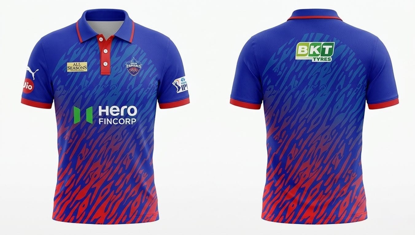 Premium Cricket Polo Jersey – Blue Red Dry Fit Sports T-Shirt