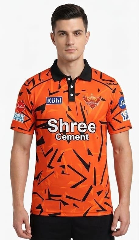 Orange Cricket Jersey – Premium Dry Fit Sports T-Shirt for Men