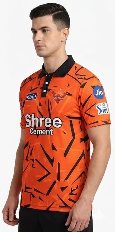 Orange Cricket Jersey – Premium Dry Fit Sports T-Shirt for Men