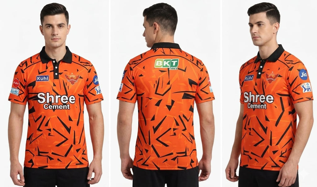 Orange Cricket Jersey – Premium Dry Fit Sports T-Shirt for Men