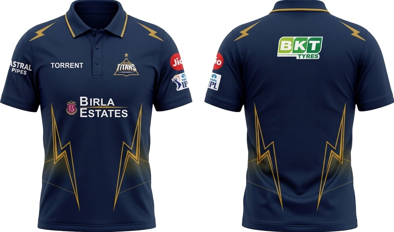 Navy Blue Lightning Cricket Jersey – Premium Dry Fit Sports T-Shirt for Men