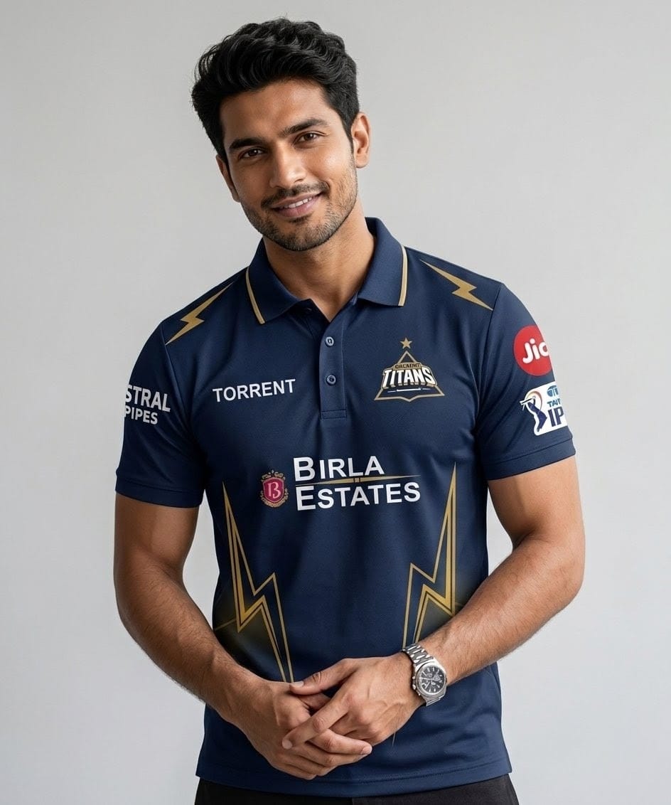 Navy Blue Lightning Cricket Jersey – Premium Dry Fit Sports T-Shirt for Men